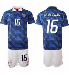 Men France 2026 FIFA World Cup Blue Soccer Jersey #16 Mike Maignan