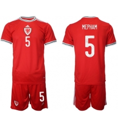 WALES 2022 World Cup Soccer Jersey #5 MEPHAM WALES 2022 World Cup Soccer Jersey #5 MEPHAM