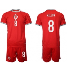 WALES 2022 World Cup Soccer Jersey #8 WILSON WALES 2022 World Cup Soccer Jersey #8 WILSON