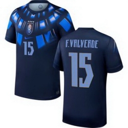 Men 15 Uruguay Federico Valverde Away Replica Jersey World   2
