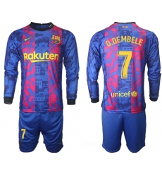 Men Barcelona Long Sleeve Soccer Jerseys 517 Men Barcelona Long Sleeve Soccer Jerseys 517