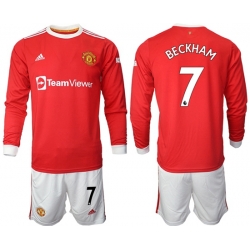 Men Manchester United Long Sleeve Soccer Jerseys 520