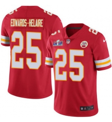 Men Nike Kansas City Chiefs 25 Clyde Edwards Helaire Red Team Color Bound Stitched NFL Vapor Untouchable Limited 2024 Super Bowl LVIII Jersey Men Nike Kansas City Chiefs 25 Clyde Edwards Helaire Red Team Color Bound Stitched NFL Vapor Untouchable Limited 2024 Super Bowl LVIII Jersey