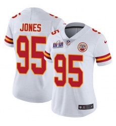 Nike Chiefs 95 Chris Jones White Women Bound Stitched NFL Vapor Untouchable Limited 2024 Super Bowl LVIII Jersey Nike Chiefs 95 Chris Jones White Women Bound Stitched NFL Vapor Untouchable Limited 2024 Super Bowl LVIII Jersey