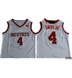 North Carolina State #4 Dennis Smith Jr. White jersey North Carolina State #4 Dennis Smith Jr. White jersey