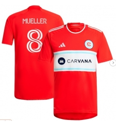 Men's Chicago Fire Chris Mueller adidas Red 2024 Return To Red Replica Player Jersey
