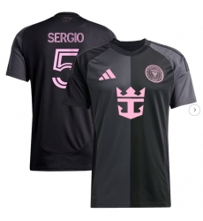 Men's Inter Miami CF Sergio Busquets adidas Black 2025 The Fortitude Kit Replica Player Jersey Men's Inter Miami CF Sergio Busquets adidas Black 2025 The Fortitude Kit Replica Player Jersey