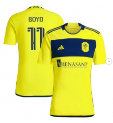 Mens Nashville SC Tyler Boyd adidas Yellow 2024 The 615 Kit Replica Player Jersey Mens Nashville SC Tyler Boyd adidas Yellow 2024 The 615 Kit Replica Player Jersey
