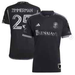 Mens Nashville SC Walker Zimmerman adidas Black 2023 Man In Black Kit Authentic Player Jersey