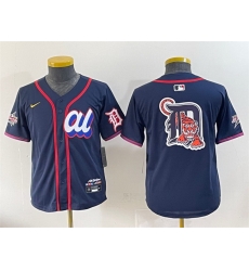 Youth American League Detroit Tigers Team Big Logo Navy 2025 All Star Edition Limited Stitched Baseball Jersey Youth American League Detroit Tigers Team Big Logo Navy 2025 All Star Edition Limited Stitched Baseball Jersey