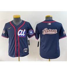 Youth American League Houston Astros Team Big Logo Navy 2025 All Star Edition Limited Stitched Baseball Jersey Youth American League Houston Astros Team Big Logo Navy 2025 All Star Edition Limited Stitched Baseball Jersey