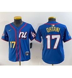 Youth National League 17 Shohei Ohtani Blue 2025 All Star Edition Limited Stitched Baseball Jersey Youth National League 17 Shohei Ohtani Blue 2025 All Star Edition Limited Stitched Baseball Jersey