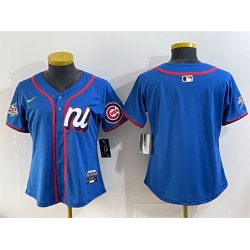 Youth National League Chicago Cubs Blank Blue 2025 All Star Edition Limited Stitched Baseball Jersey