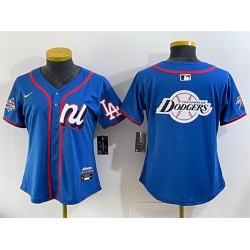 Youth National League Los Angeles Dodgers Team Big Logo Blue 2025 All Star Edition Limited Stitched Baseball Jersey