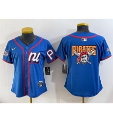 Youth National League Pittsburgh Pirates Team Big Logo Blue 2025 All Star Edition Limited Stitched Baseball Jersey Youth National League Pittsburgh Pirates Team Big Logo Blue 2025 All Star Edition Limited Stitched Baseball Jersey