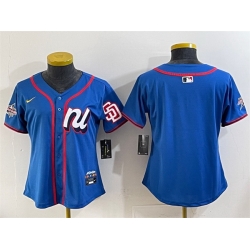 Youth National League San Diego Padres Blank Blue 2025 All Star Edition Limited Stitched Baseball Jersey