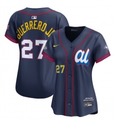 Women American League 27 Vladimir Guerrero Jr  Navy 2025 All Star Edition Limited Stitched Baseball Jersey 