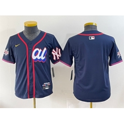 Women American League New York Yankees Blank Navy 2025 All Star Edition Limited Stitched Baseball Jersey 