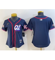 Women American League Tampa Bay Rays Blank Navy 2025 All Star Edition Limited Stitched Baseball Jersey 