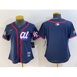 Women American League Tampa Bay Rays Blank Navy 2025 All Star Edition Limited Stitched Baseball Jersey 