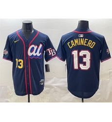 Men American League 13 Junior Caminero Navy 2025 All Star Edition Limited Stitched Baseball Jersey Men American League 13 Junior Caminero Navy 2025 All Star Edition Limited Stitched Baseball Jersey