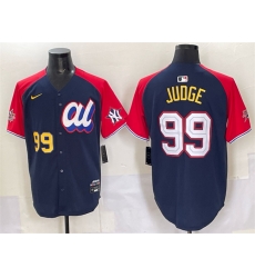 Men American League 99 Aaron Judge Navy Red Alternate 2025 All Star Edition Limited Stitched Baseball Jersey Men American League 99 Aaron Judge Navy Red Alternate 2025 All Star Edition Limited Stitched Baseball Jersey