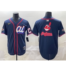 Men American League Cleveland Guardians Team Big Logo Navy 2025 All Star Edition Limited Stitched Baseball Jersey Men American League Cleveland Guardians Team Big Logo Navy 2025 All Star Edition Limited Stitched Baseball Jersey