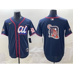 Men American League Detroit Tigers Team Big Logo Navy 2025 All Star Edition Limited Stitched Baseball Jersey