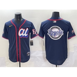 Men American League Kansas City Royals Team Big Logo Navy 2025 All Star Edition Limited Stitched Baseball Jersey