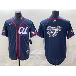 Men American League Toronto Blue Jays Team Big Logo Navy 2025 All Star Edition Limited Stitched Baseball Jersey