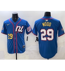 Men National League 29 James Wood Blue 2025 All Star Edition Limited Stitched Baseball Jersey Men National League 29 James Wood Blue 2025 All Star Edition Limited Stitched Baseball Jersey