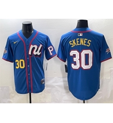 Men National League 30 Paul Skenes Blue 2025 All Star Edition Limited Stitched Baseball Jersey Men National League 30 Paul Skenes Blue 2025 All Star Edition Limited Stitched Baseball Jersey