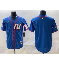 Men National League San Diego Padres Blank Blue 2025 All Star Edition Limited Stitched Baseball Jersey Men National League San Diego Padres Blank Blue 2025 All Star Edition Limited Stitched Baseball Jersey