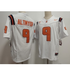 Men Illinois Fighting Nike Luke Altmyer #9 White Illini Football Game Jersey Men Illinois Fighting Nike Luke Altmyer #9 White Illini Football Game Jersey