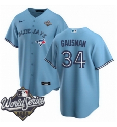 Men Toronto Blue Jays 34 Kevin Gausman Light Blue Cool Base Stitched Baseball Jersey Men Toronto Blue Jays 34 Kevin Gausman Light Blue Cool Base Stitched Baseball Jersey