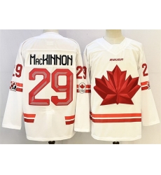 Men Canada Hockey 29 Nathan MacKinnon White Stitched Jersey Men Canada Hockey 29 Nathan MacKinnon White Stitched Jersey