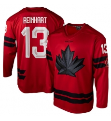 Mens Sam Reinhart #13 Red Hockey Canada 2026 Replica Jersey Mens Sam Reinhart #13 Red Hockey Canada 2026 Replica Jersey