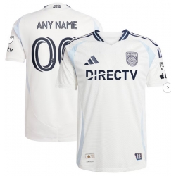Mens San Diego FC adidas White 2025 Woven Into One Authentic Custom Jersey