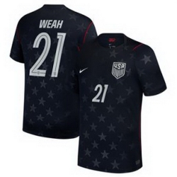 Men 21Timothy Weah USMNT 2026 Stadium Replica Jersey   1