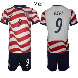 USA FIFA World Cup 2026 Soccer Red Home Jersey Ricardo Pepi #9