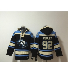 Men Utah Mammoth  92 Logan Cooley Black Blue Ageless Must Have Lace Up Pullover Hoodie
