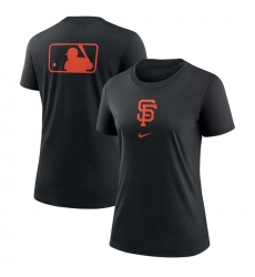 Women San Francisco Giants Black Early Work Tri Blend Dri FIT T Shirt Women San Francisco Giants Black Early Work Tri Blend Dri FIT T Shirt
