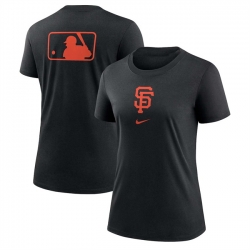 Women San Francisco Giants Black Early Work Tri Blend Dri FIT T Shirt