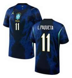 Women 11 Brazil National Team Lucas Paqueta 2026 Home Jersey 2
