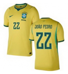 Women 22 Brazil National Team Joao Pedro 2026 Home Jersey 1